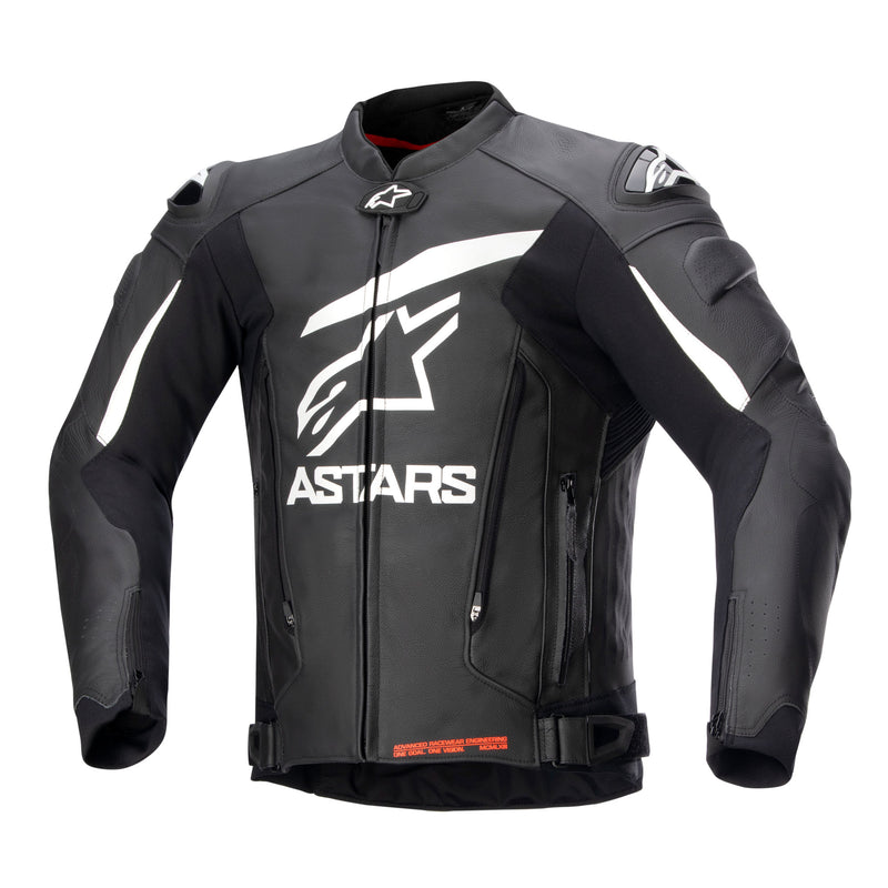 Alpine Gp Plus V4 Leather Jkt Black White